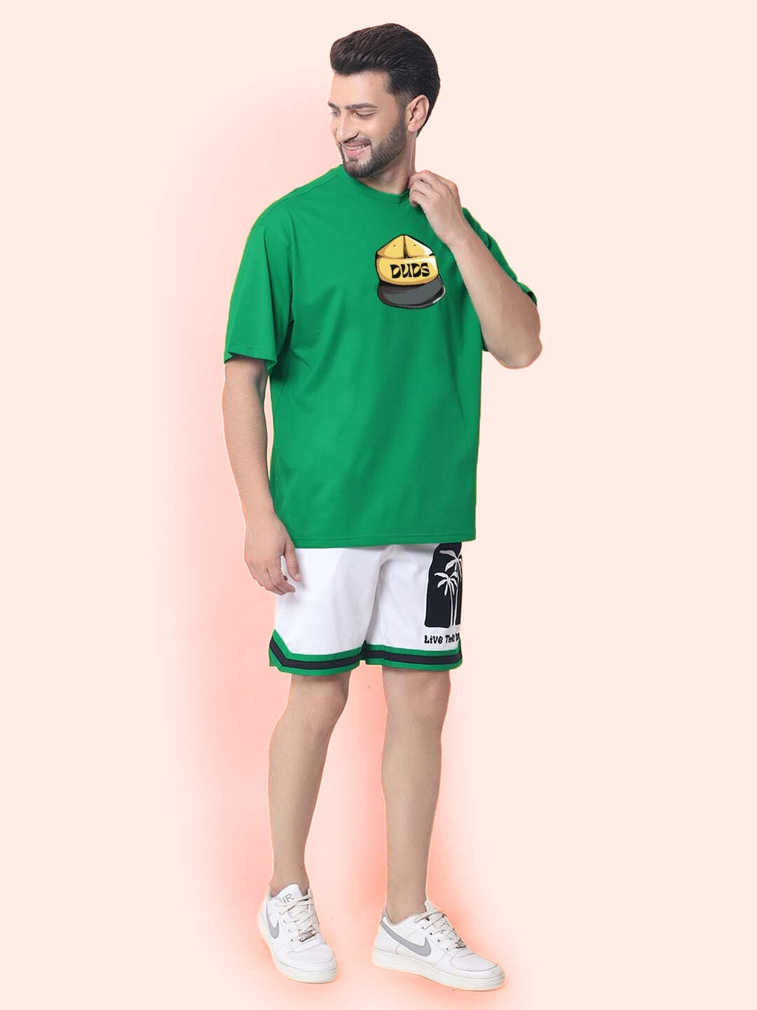 HIGH-ON OVER-SIZED T-SHIRT (GREEN)