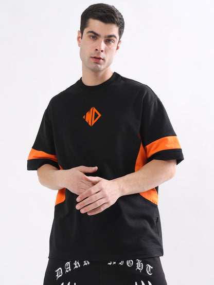 WD Gorbcore Oversized T-Shirt (Black-Orange)