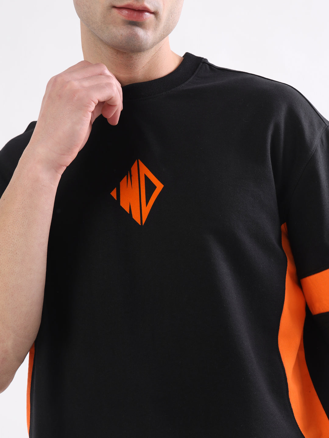 WD Gorbcore Oversized T-Shirt (Black-Orange)