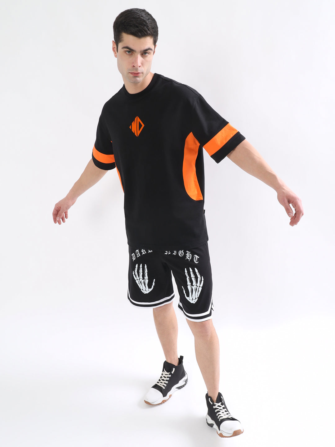 WD Gorbcore Oversized T-Shirt (Black-Orange)