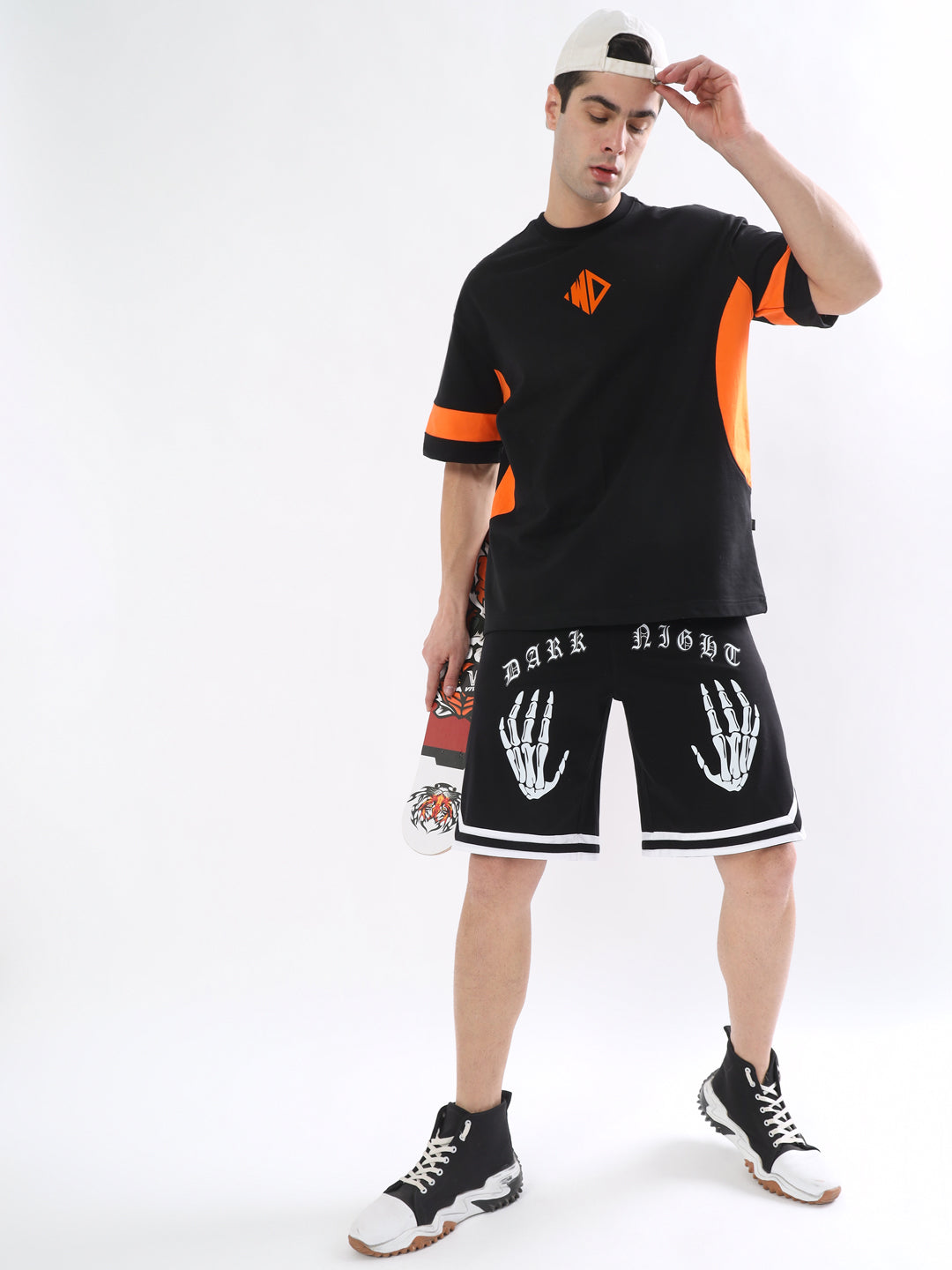 WD Gorbcore Oversized T-Shirt (Black-Orange)