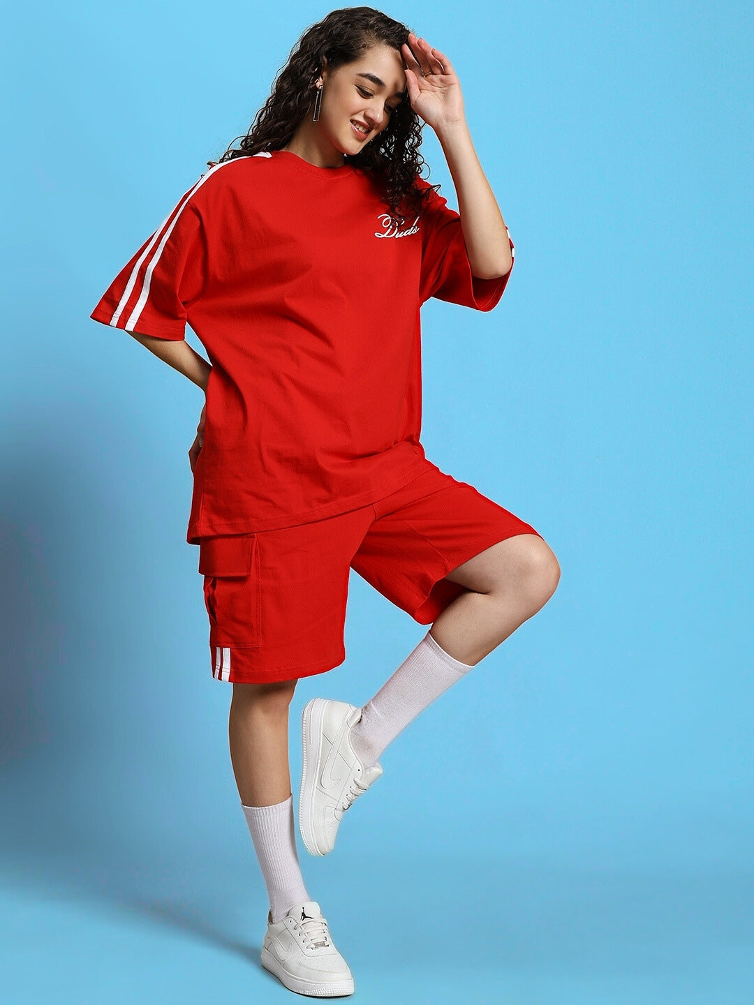 WOMEN'S SCOTIA SUMMER CO-ORD SET (RED)