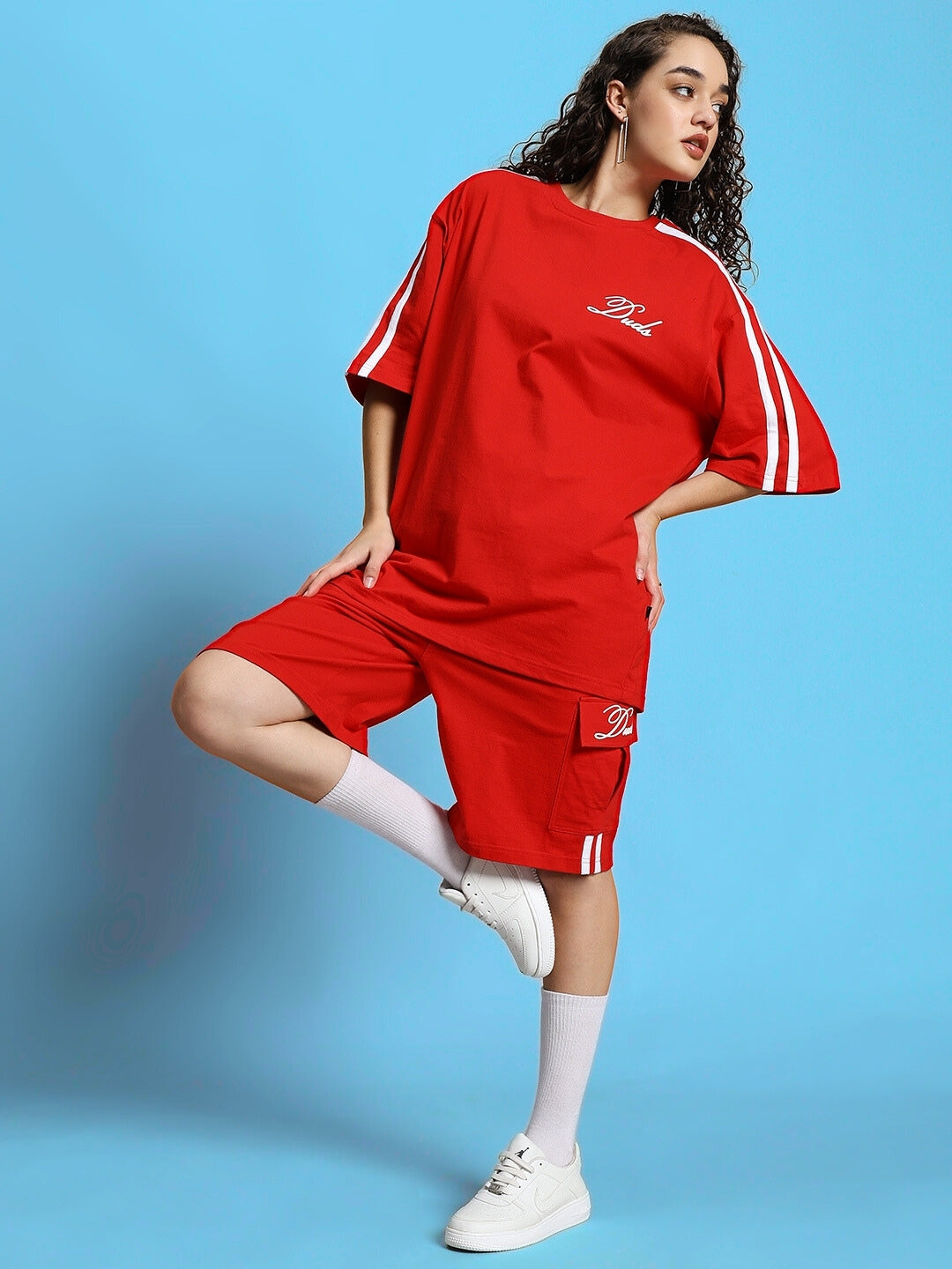 WOMEN'S SCOTIA SUMMER CO-ORD SET (RED)