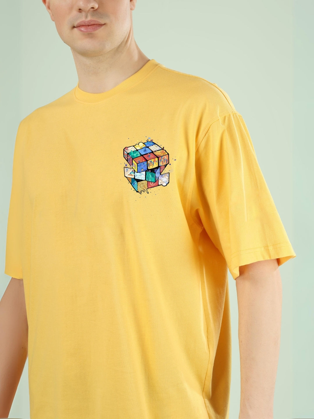 Rubik’s revolution oversized T-shirt (yellow)