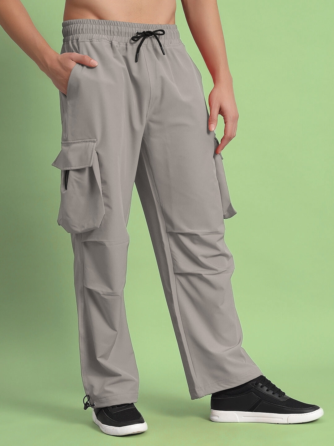 Mabel Relaxed Fit Cargo Pants (Grey)