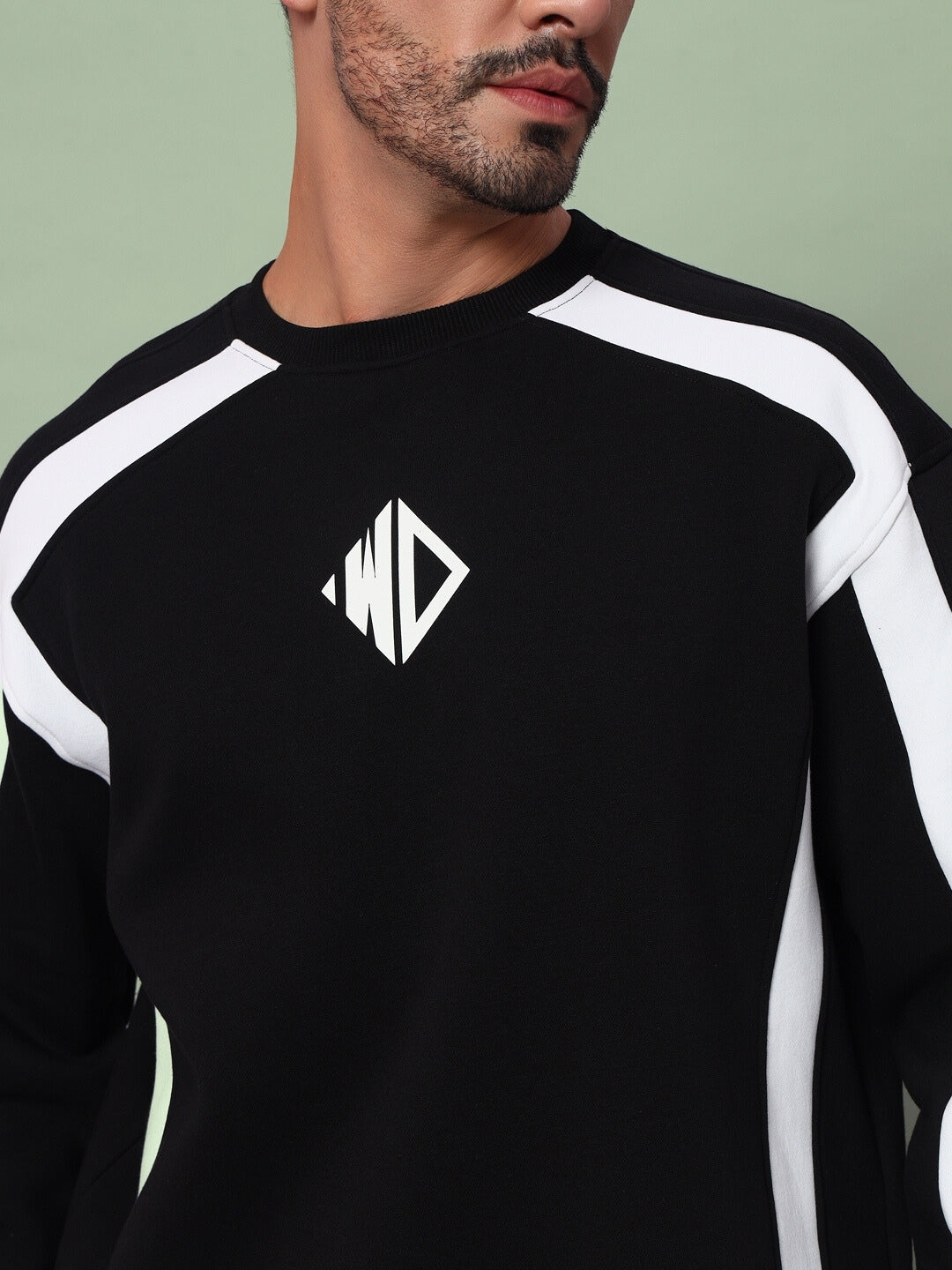 Rugby Oversized Fleece Sweatshirt (Black)