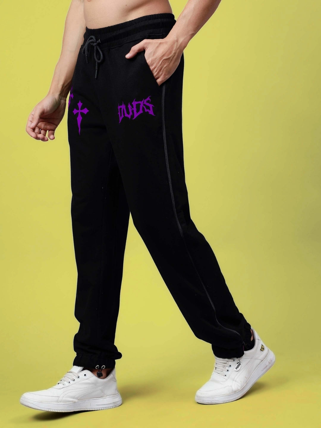 ZIPPER PANEL JOGGERS (PURPLE)