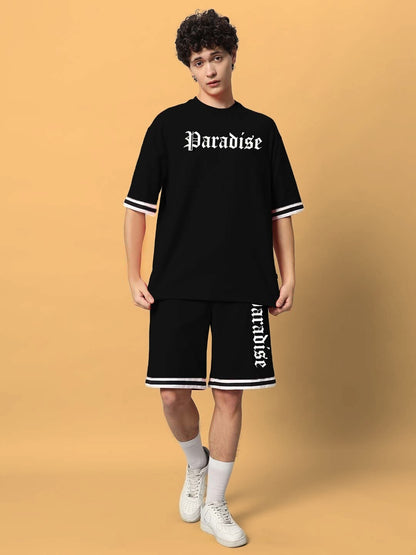 Paradise Colorblock  Co-Ord Set (Black)
