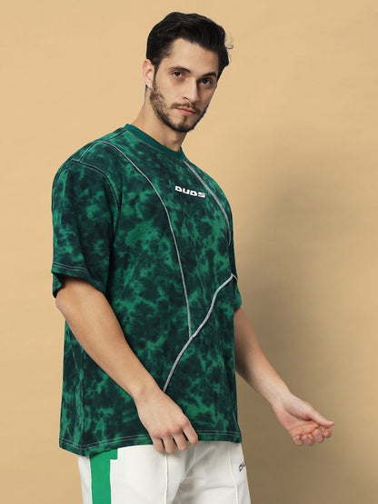 Iconic Tie-Dye Over-Sized T-Shirt (Green)