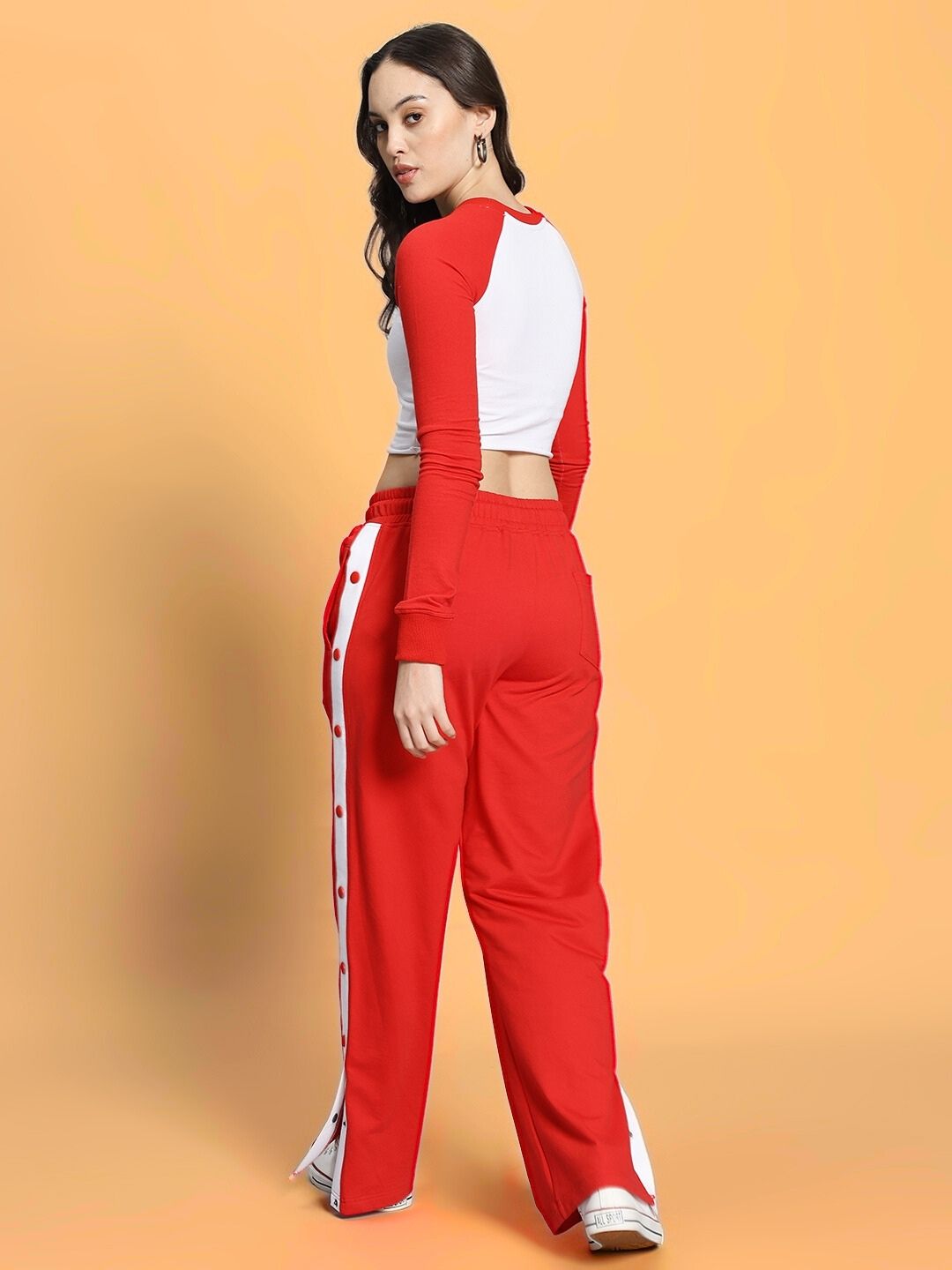 WOMEN'S EZEL CO-ORD SET (RED-WHITE)