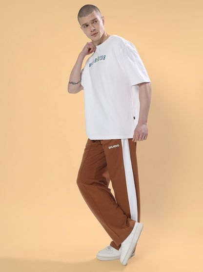 SIDE SEAM PLATED JOGGERS (BROWN)