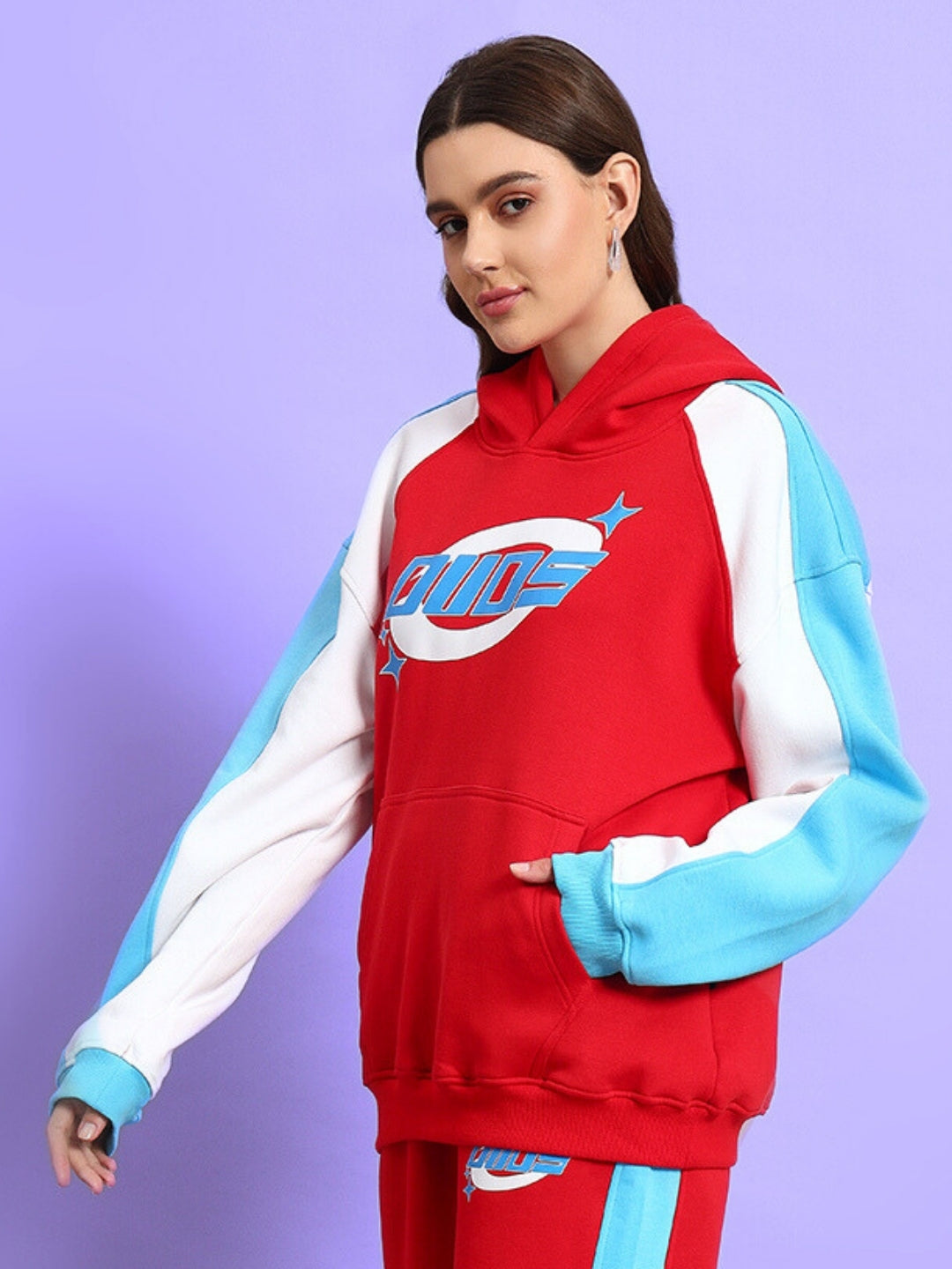 Women's Trunkit Colorblock Hoodie (Red)