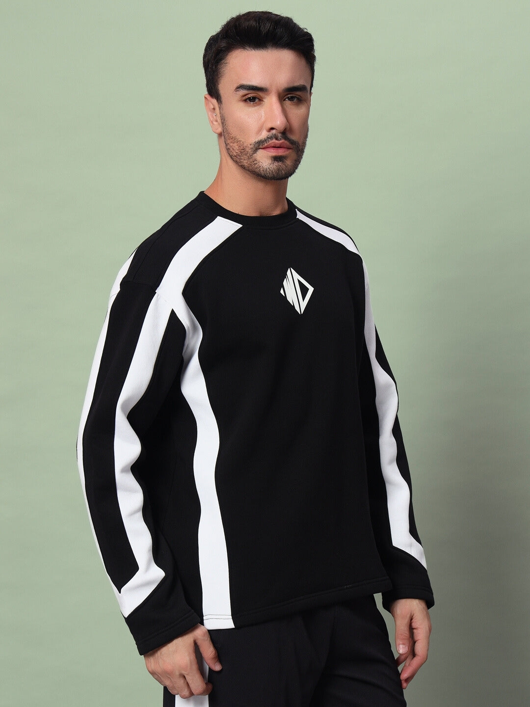 Rugby Oversized Fleece Sweatshirt (Black)