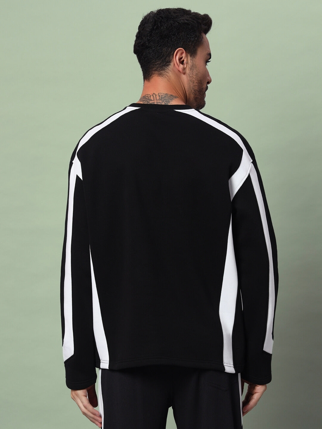 Rugby Oversized Fleece Sweatshirt (Black)