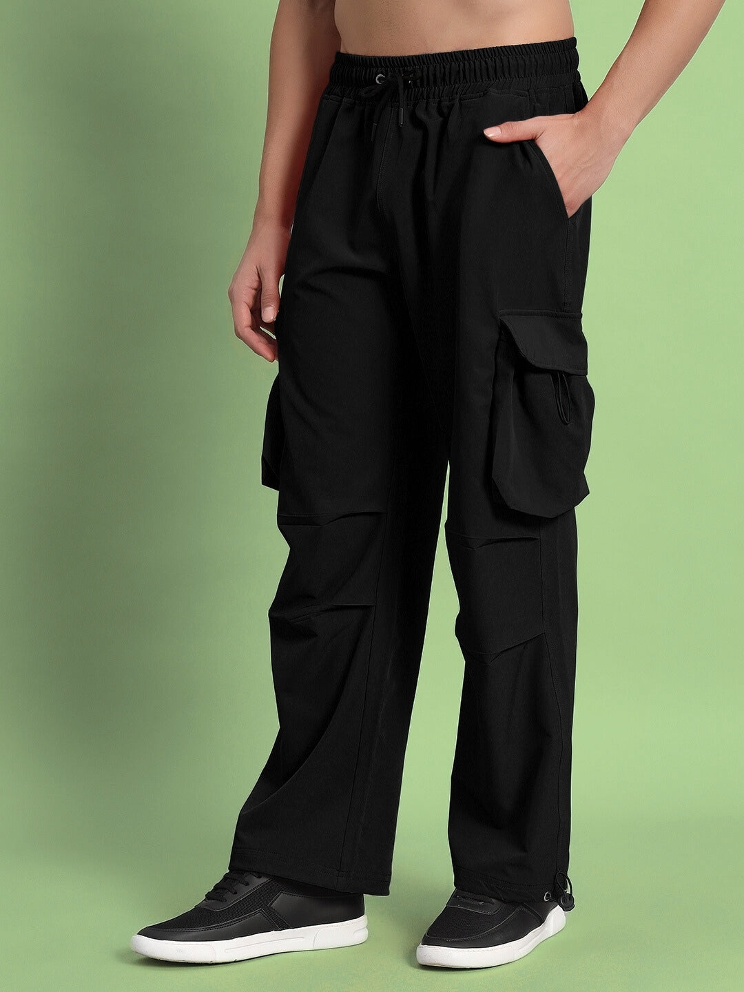 Mabel Relaxed Fit Cargo Pants (Black)