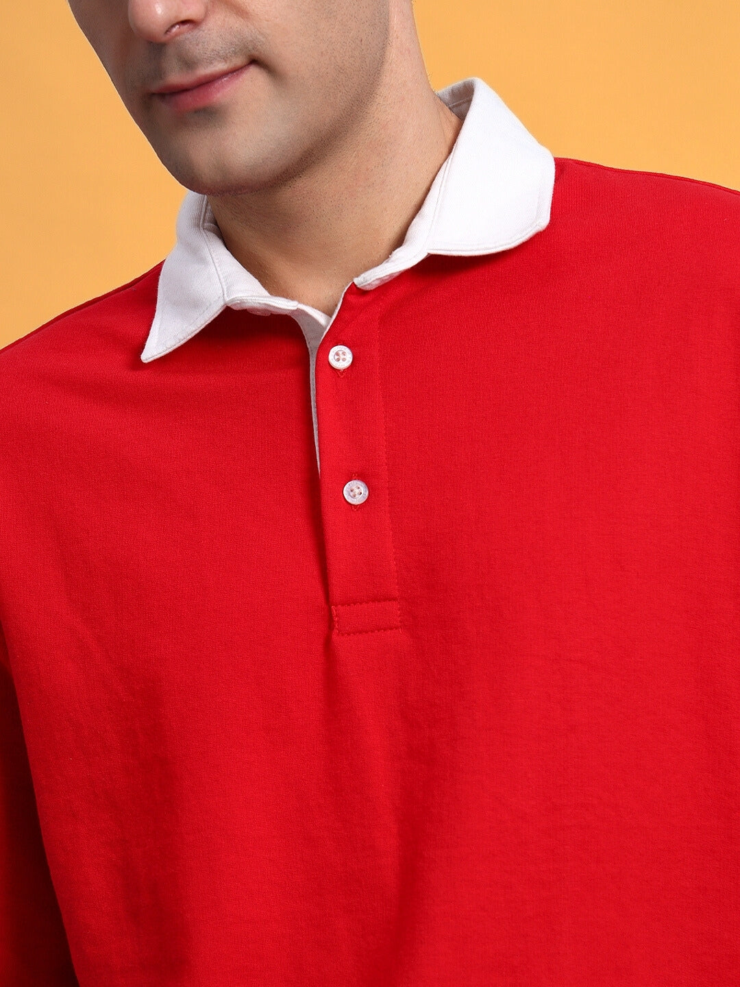 Sagol Polo Oversized Sweatshirt (Red)