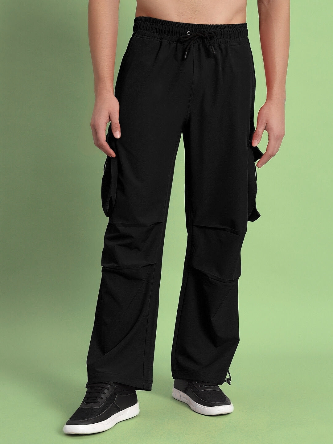 Mabel Relaxed Fit Cargo Pants (Black)