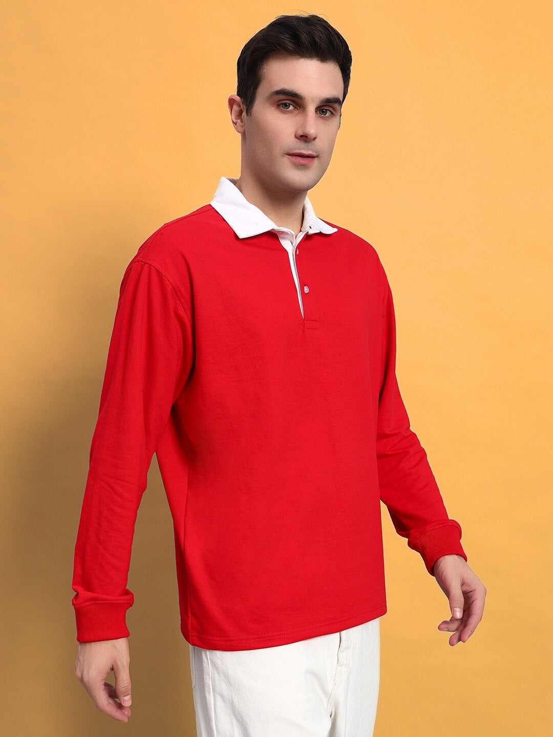 Sagol Polo Oversized Sweatshirt (Red)