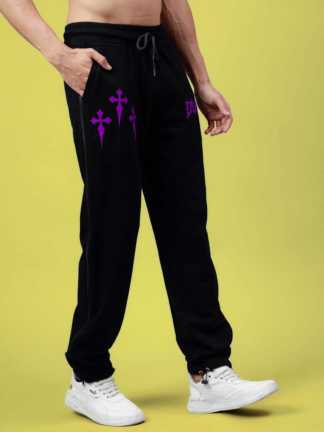 ZIPPER PANEL JOGGERS (PURPLE)