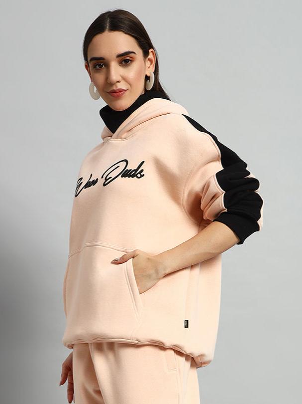 WOMEN'S REGIMENT FLEECE HOODIE (BEIGE-BLACK)