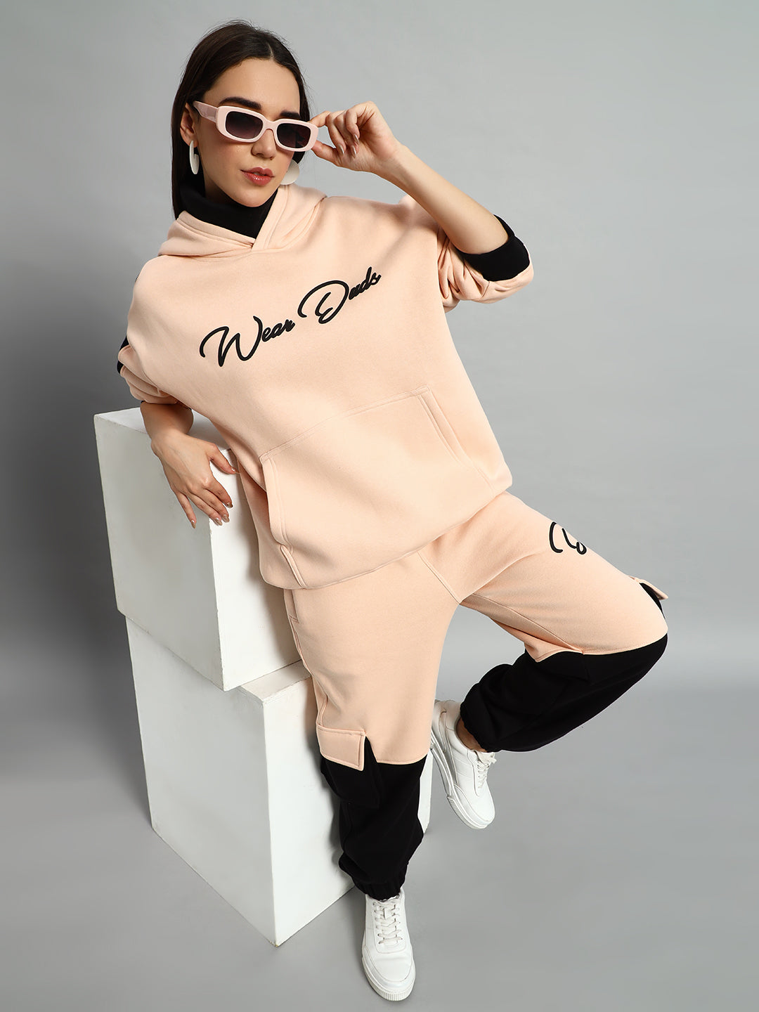 Women's Regiment Fleece Co-Ord (Beige-Black)