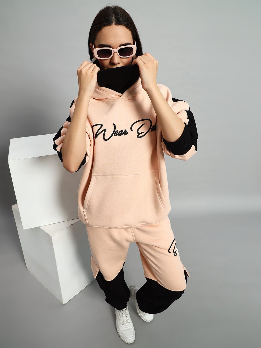 Women's Regiment Fleece Co-Ord (Beige-Black)