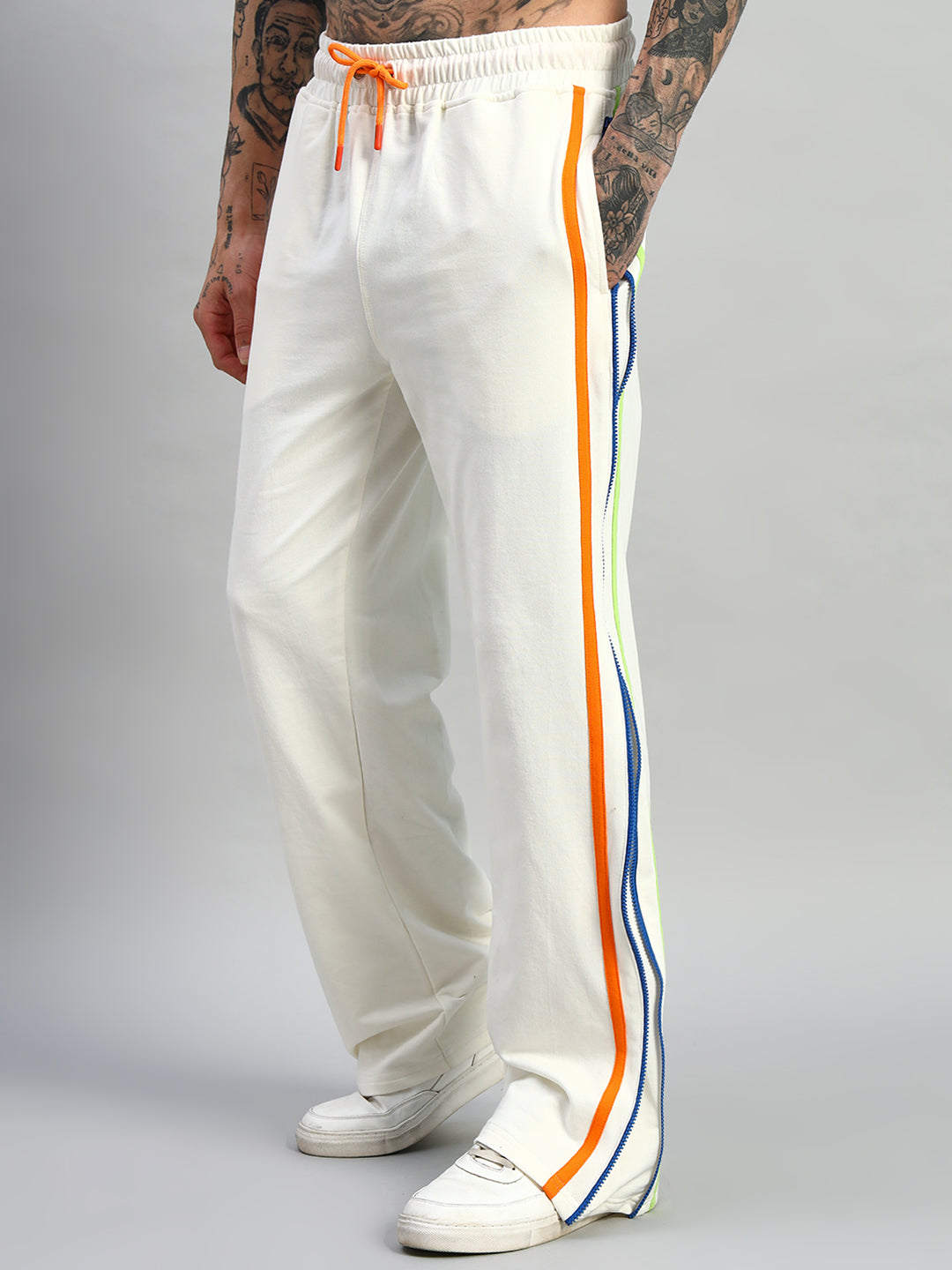 IMPERIAL SIDE ZIPPER JOGGERS (OFF WHITE)