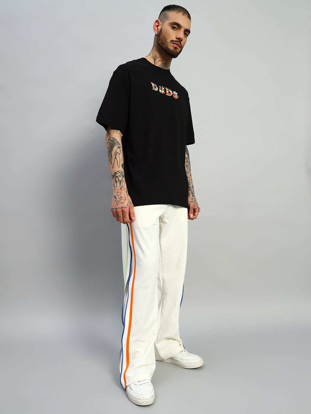 IMPERIAL SIDE ZIPPER JOGGERS (OFF WHITE)