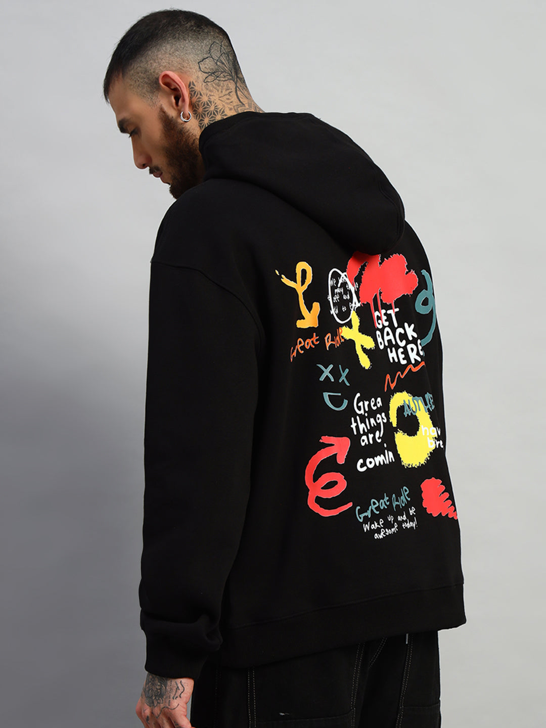 GREAT RIDE OVERSIZED HOODIE (BLACK)