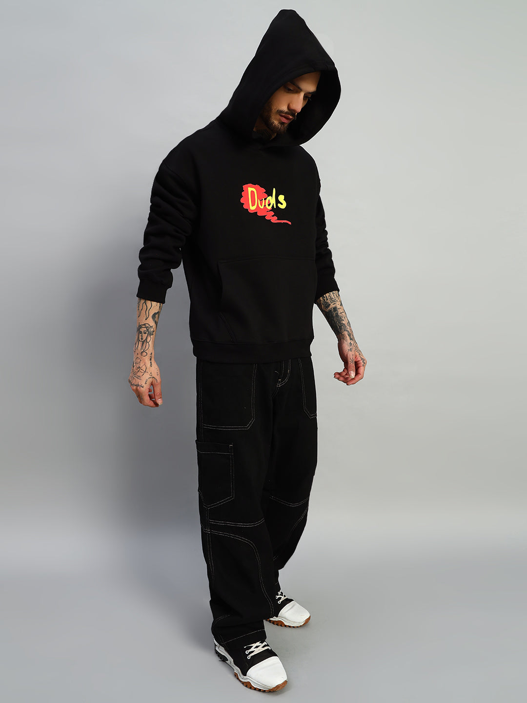 GREAT RIDE OVERSIZED HOODIE (BLACK)