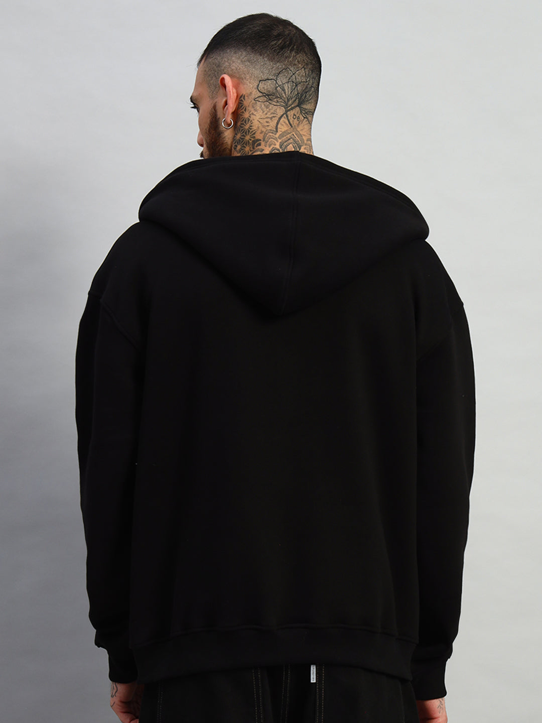 Twofold Zipper Hoodie (Black)