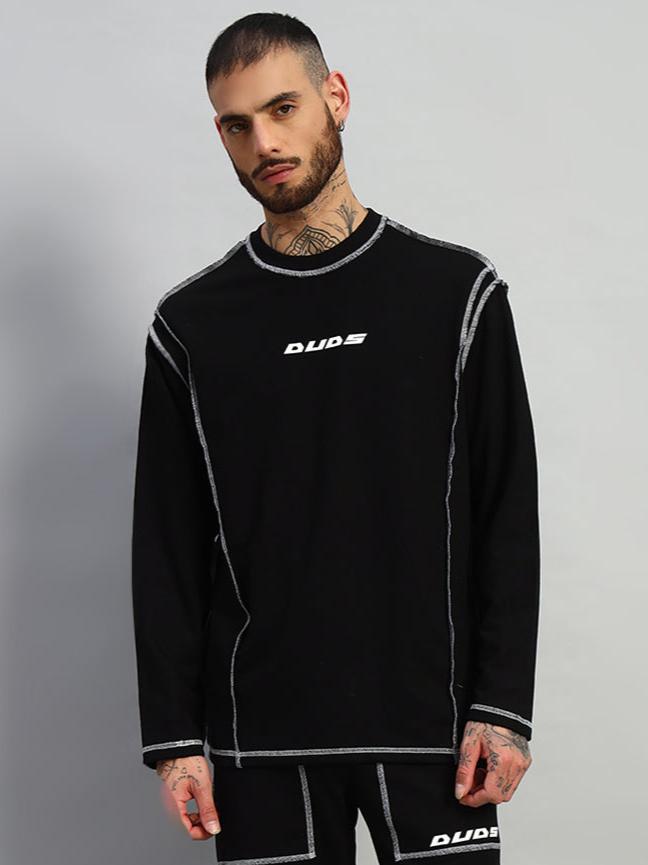 Dynamic Oversized Sweatshirt (Black)