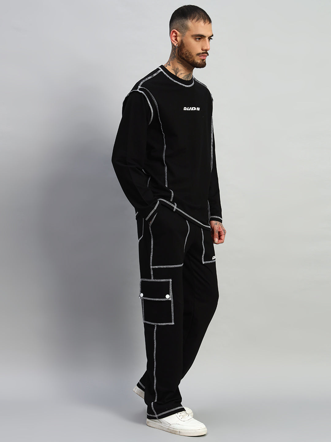 Dynamic Oversized Sweatshirt (Black)