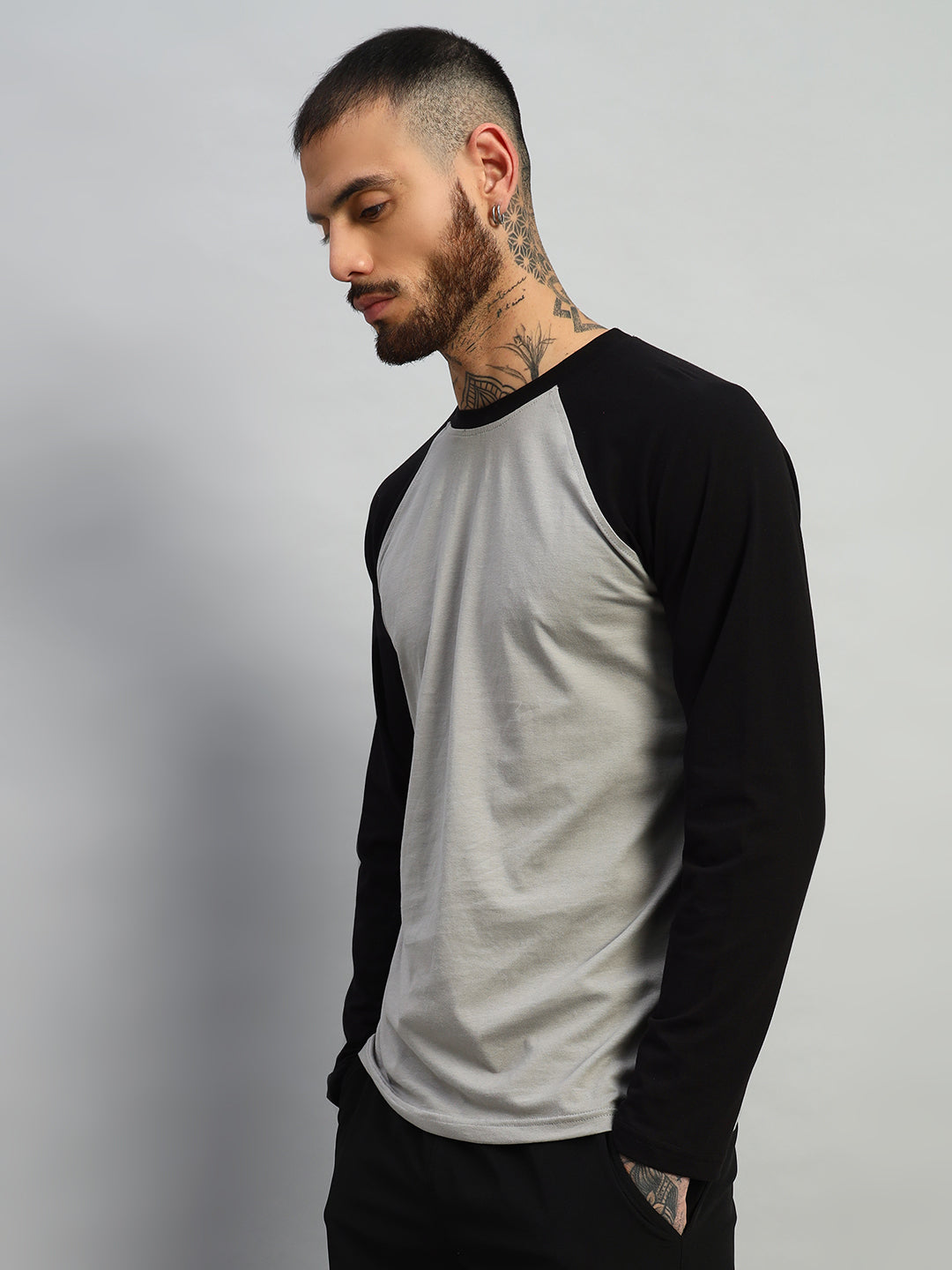 FITFLOW SLIM FIT SWEATSHIRT (BLACK-GREY)