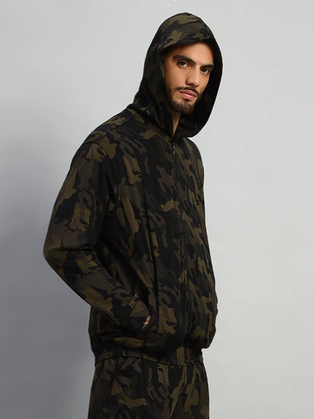 TRENCH CAMOFLAUGE JACKET (CAMO GREEN)