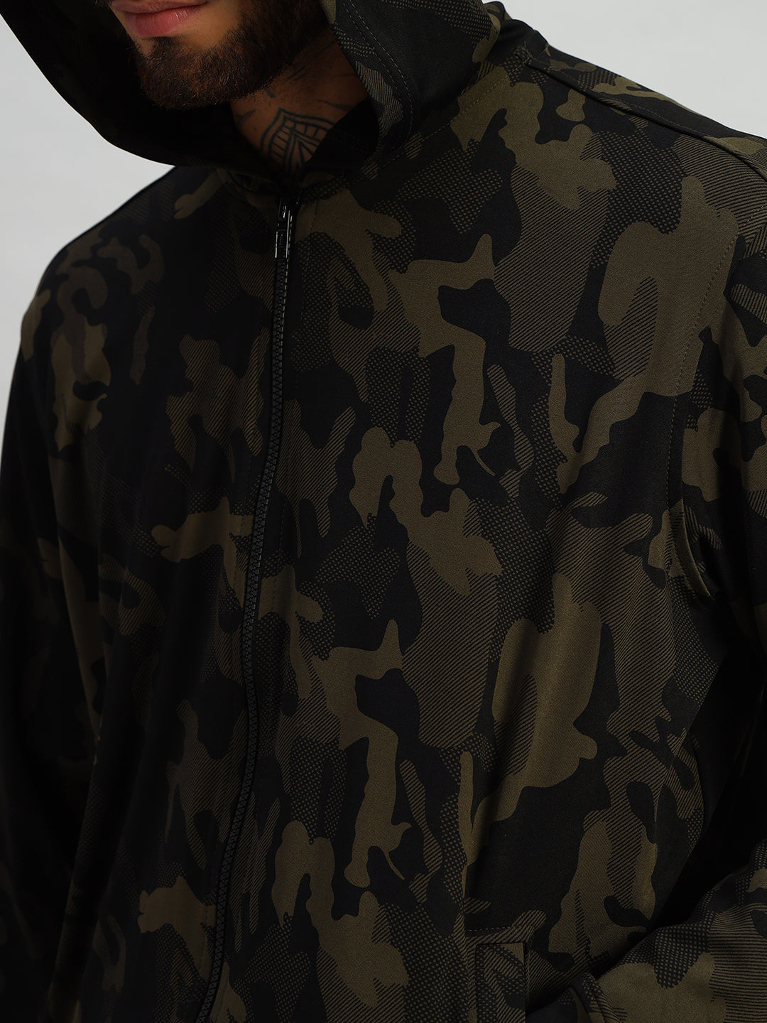 TRENCH CAMOFLAUGE JACKET (CAMO GREEN)