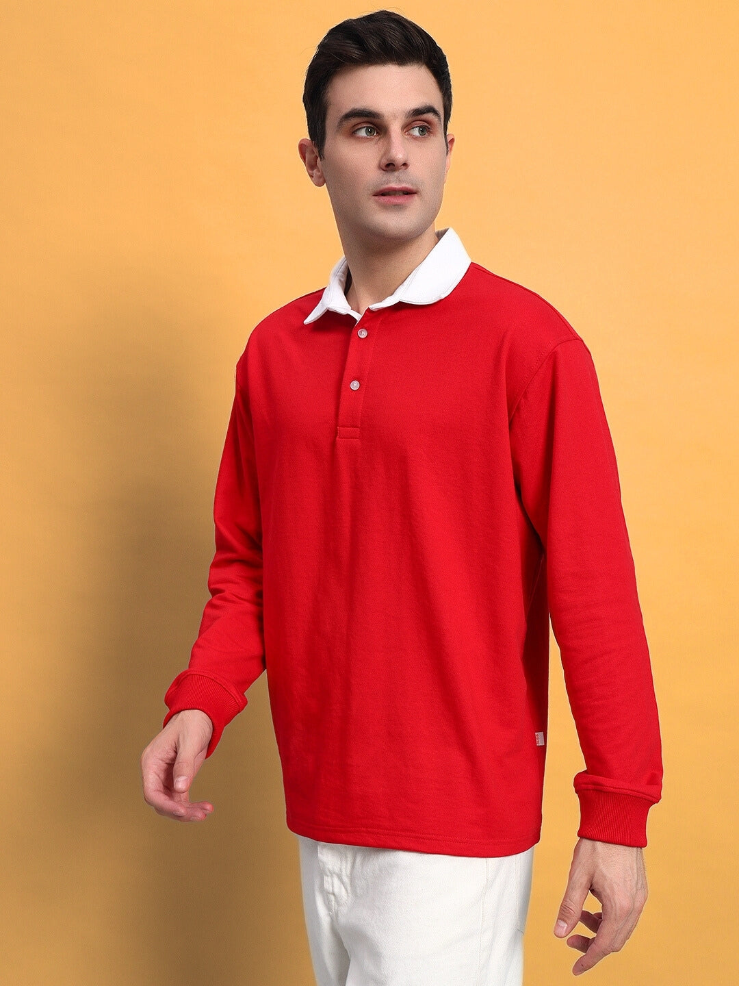 Sagol Polo Oversized Sweatshirt (Red)