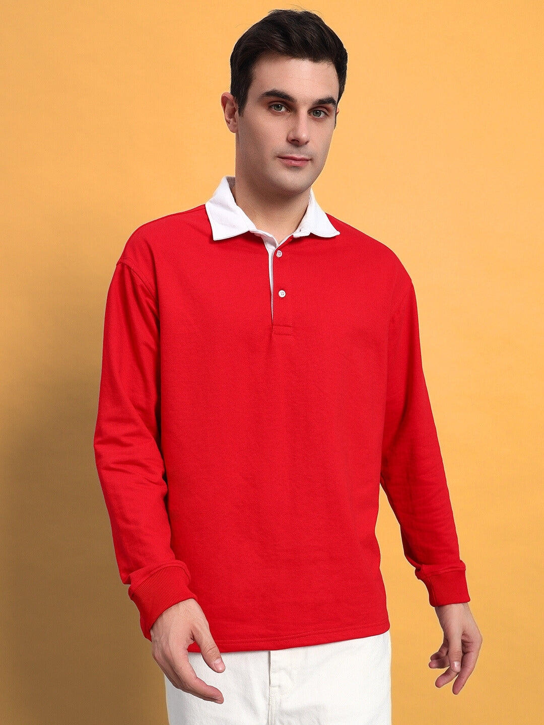 Sagol Polo Oversized Sweatshirt (Red)