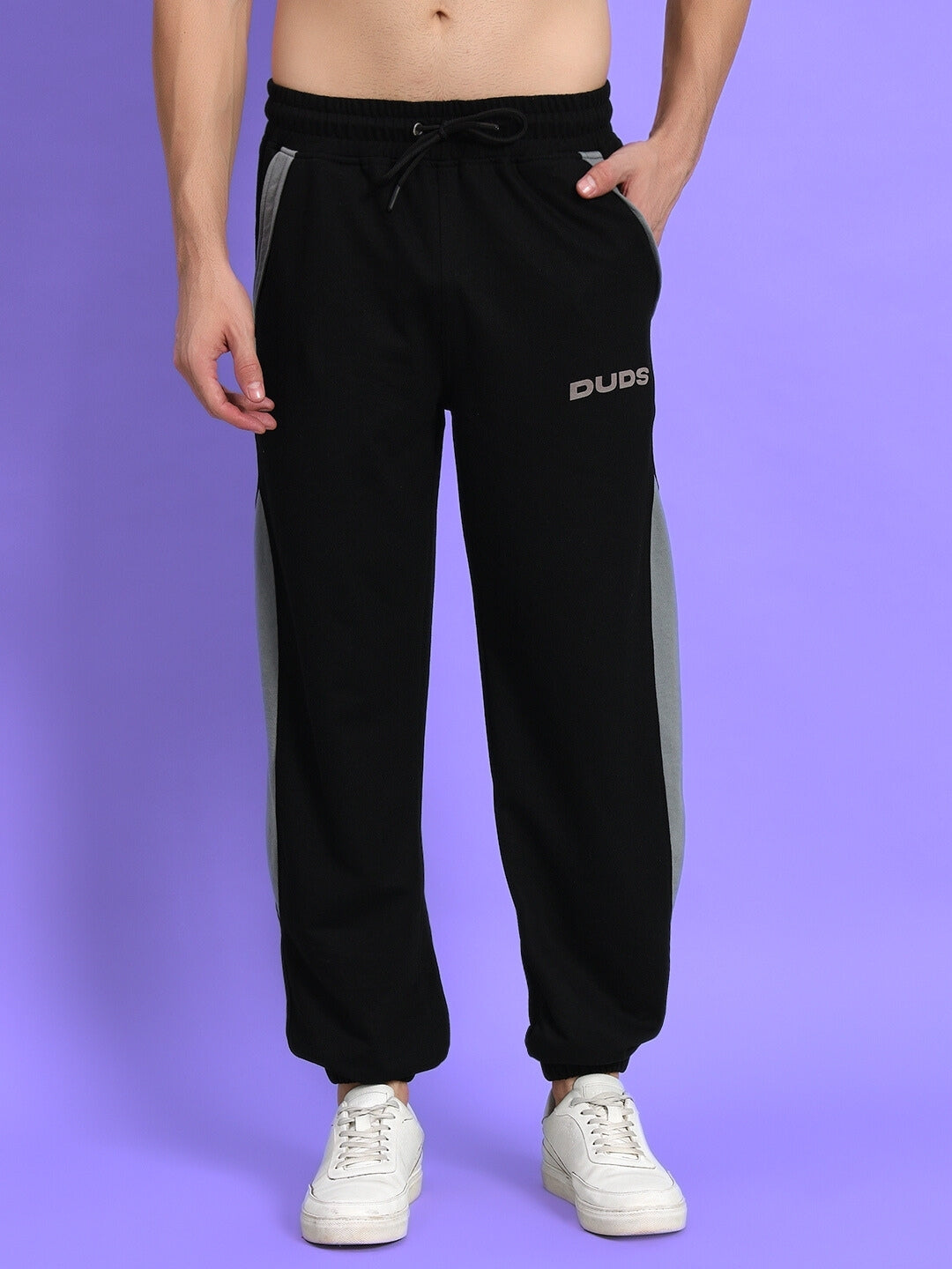 TRACKPOINT BAGGY JOGGERS (BLACK-GREY)