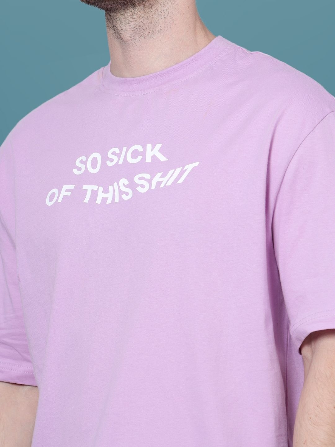 So Sick of this Shit Over-Sized T-Shirt (Lilac) - Wearduds