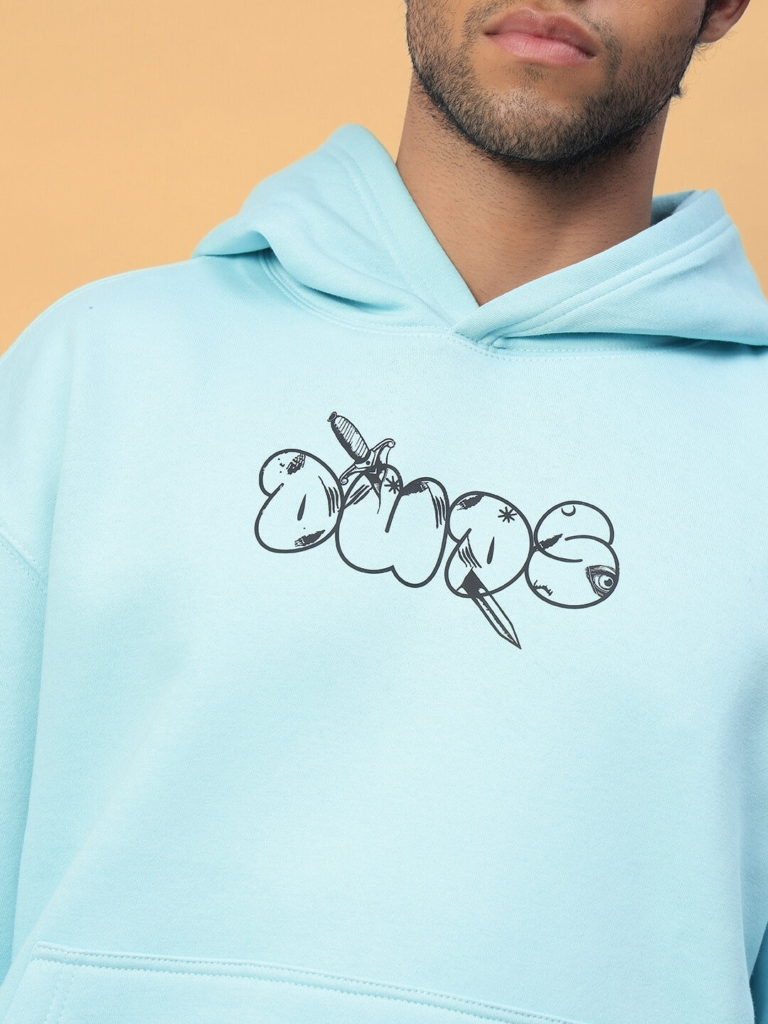 Demon Fleece Hoodie (Sky Blue)