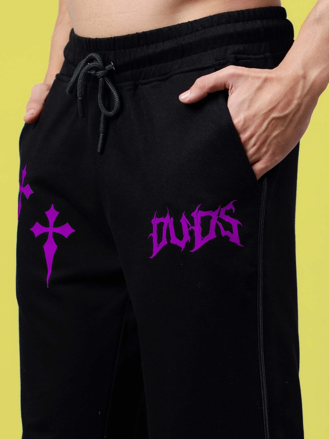 ZIPPER PANEL JOGGERS (PURPLE)