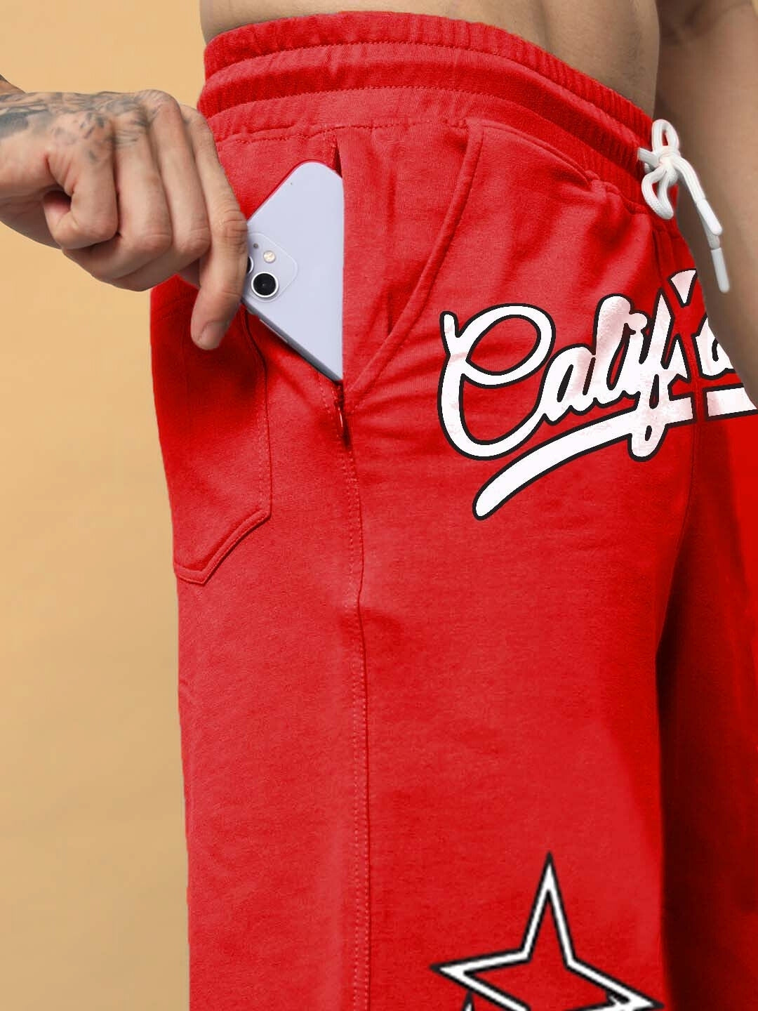 California Regular Fit Shorts (Red)