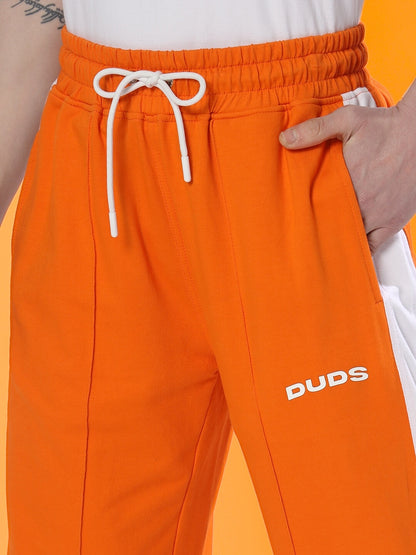 SIDE SEAM PLATED JOGGERS (ORANGE)