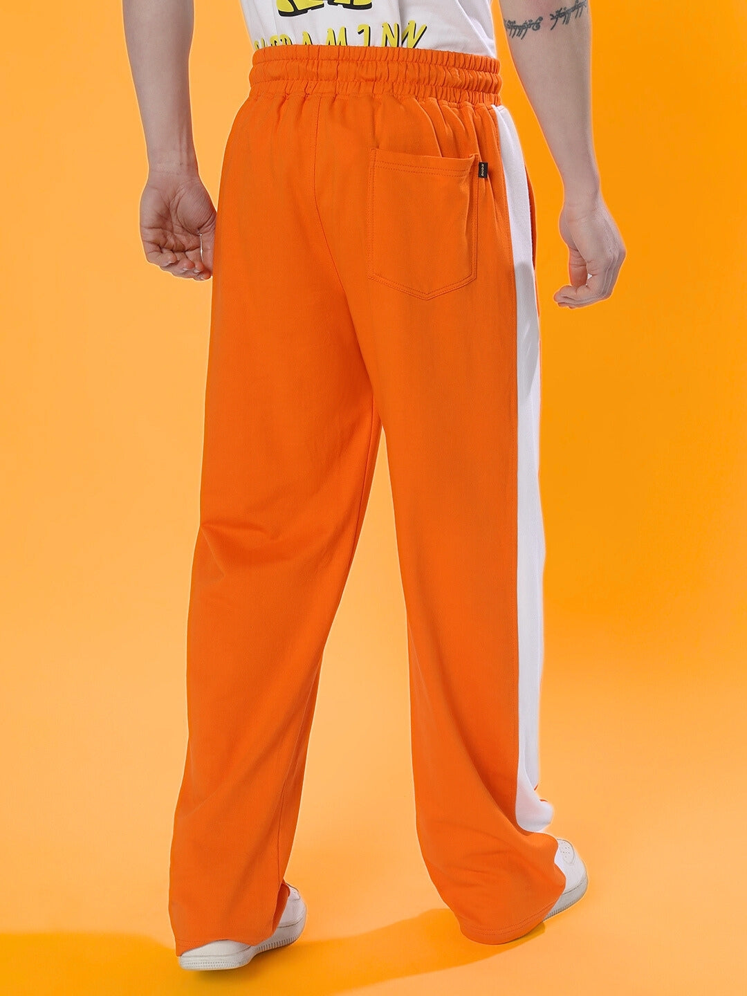 SIDE SEAM PLATED JOGGERS (ORANGE)