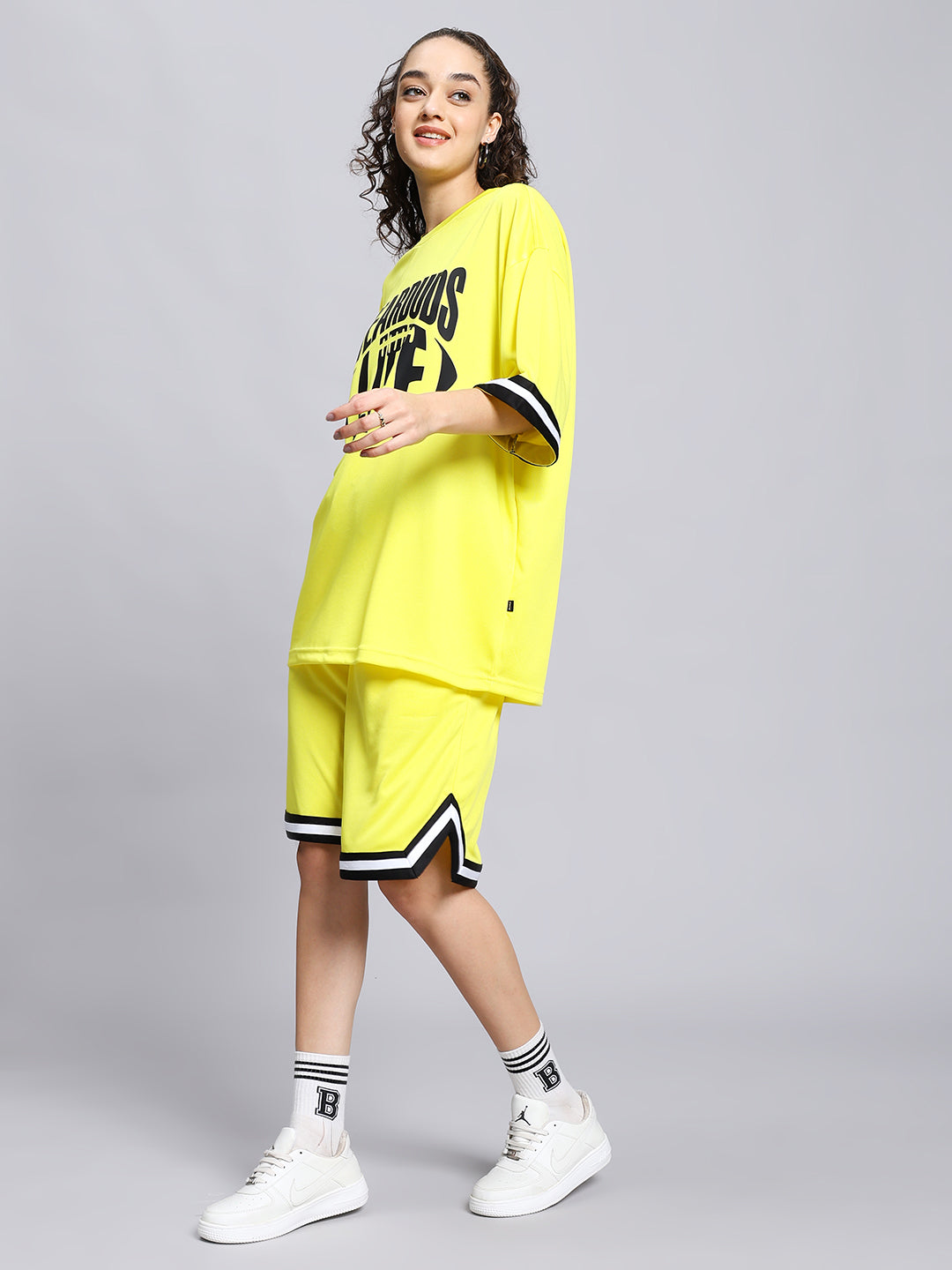 Women's Vigor Colorblock  Co-Ord Set (Yellow)