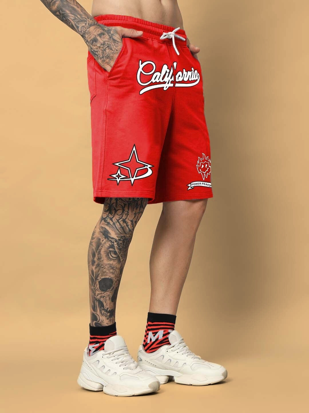 California Regular Fit Shorts (Red)