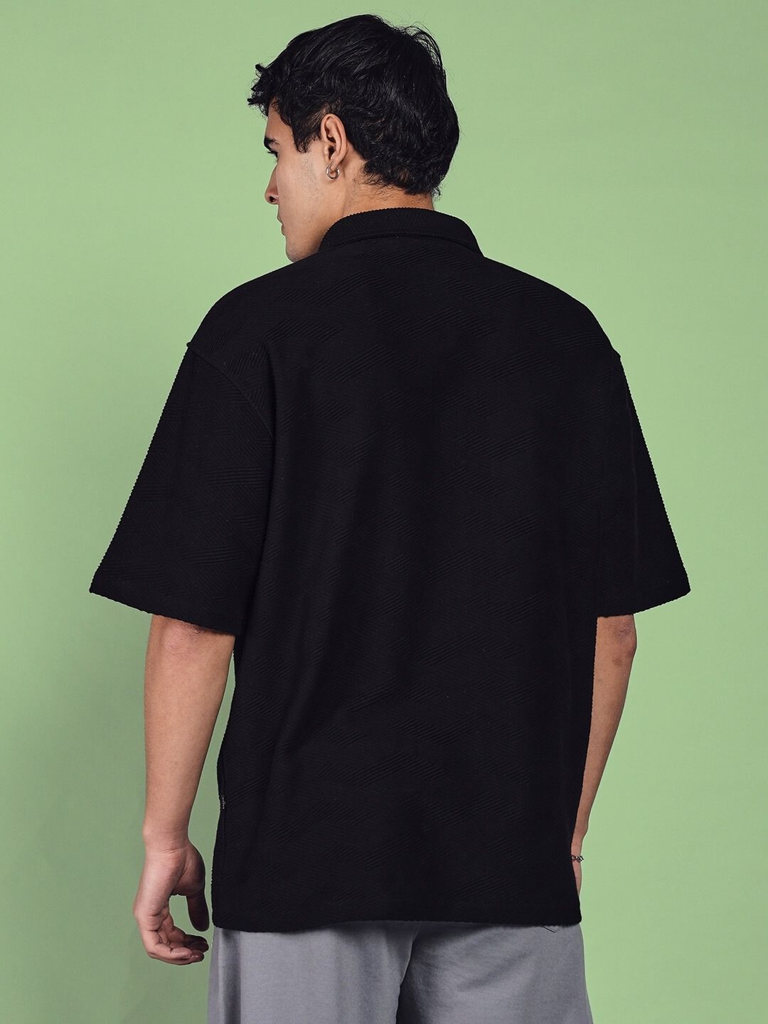 BROCADE POLO T-SHIRT (BLACK)