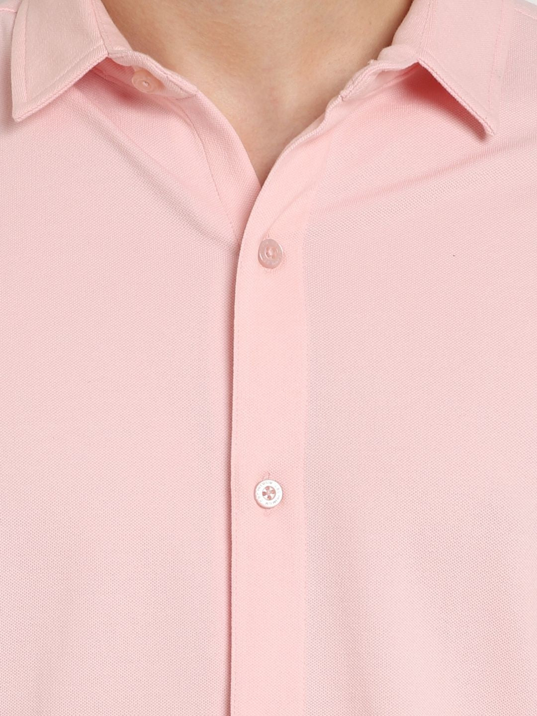 Blush Pink Sporty Pique Shirt - Wearduds