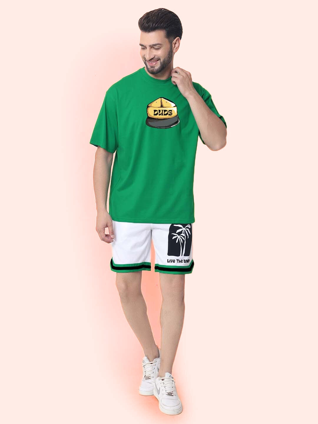 HIGH-ON OVER-SIZED T-SHIRT (GREEN)